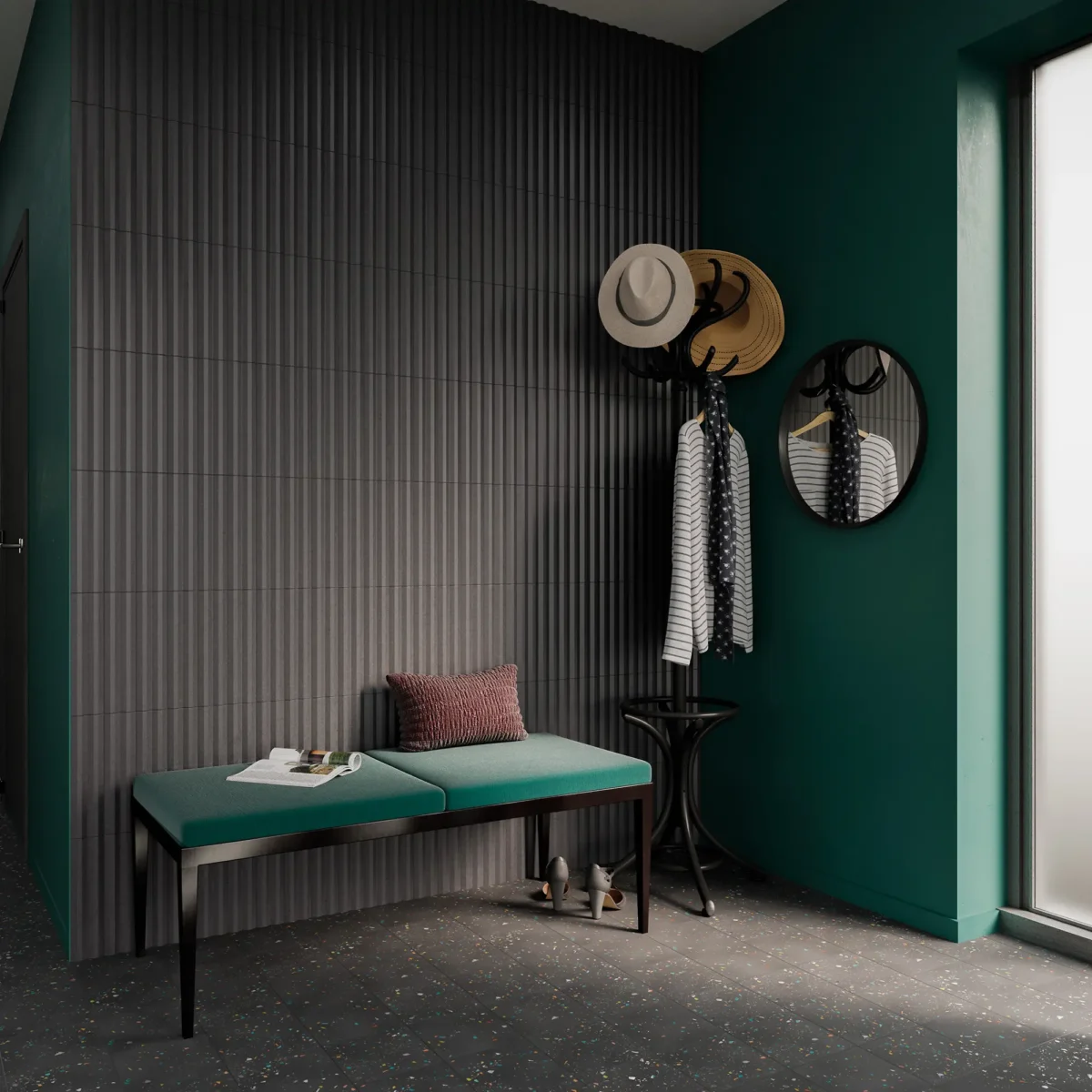 WOW DESIGN STRIPES 7,5x30cm GRAPHITE MATT 3D Gat.I OUTLET  - 6,936 m2 - obrazek 2