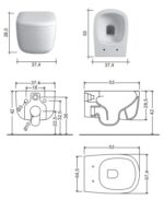 NIC DESIGN OVVIO komplet WC + deska wolnoopadająca kolor VANILIA - obrazek 3
