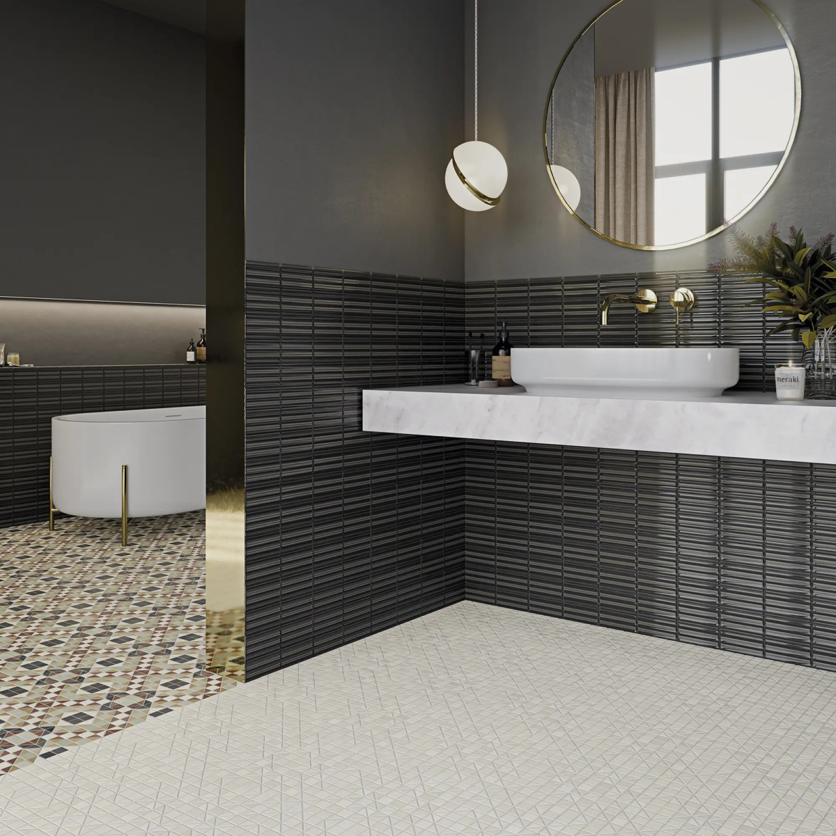 WOW TILES FAYENZA Square EBONY 12,5x12,5cm - obrazek 3