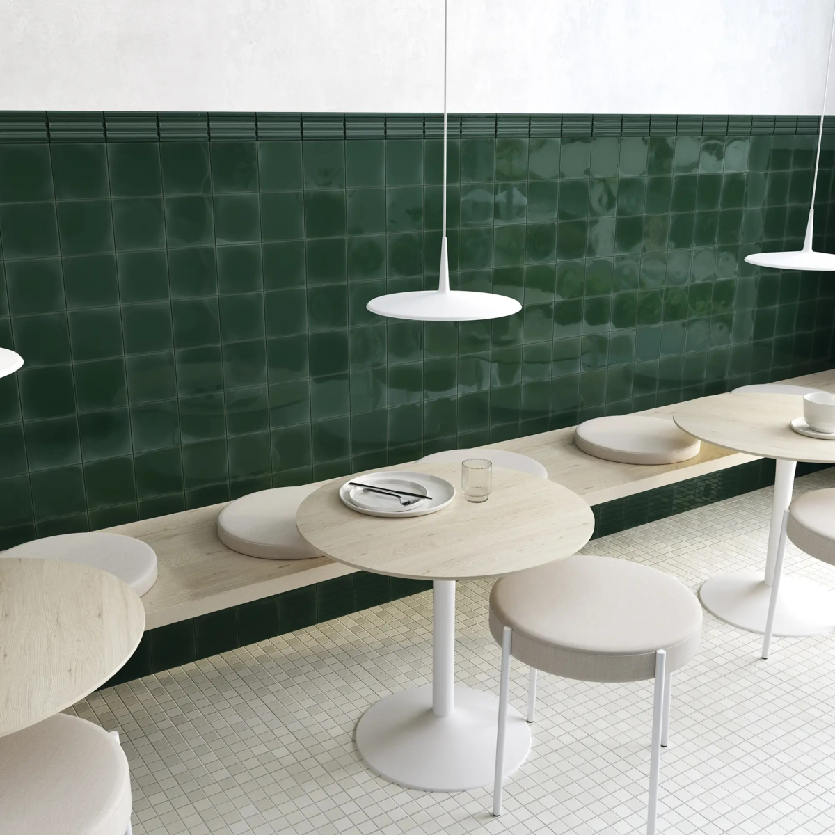 pkpz5f29 WOW TILES FAYENZA Square ROYAL GREEN 12,5x12,5cm - obrazek 2